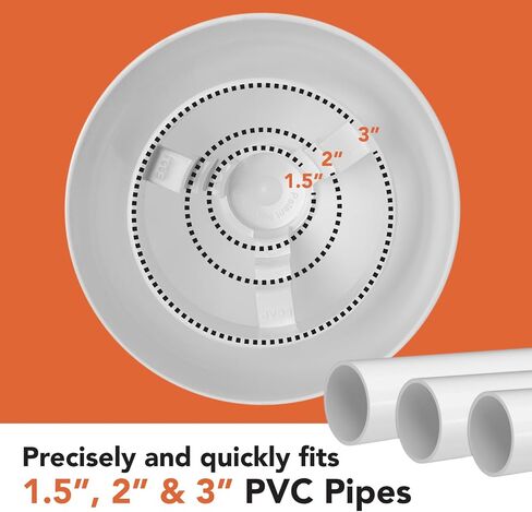 E-CAP321 PVC Vent Cap for Furnace Flue Pipe | Hemispherical GELOY CR7520 Resin Cover | Keep Small Animals Out of Exterior Vent Outlets | Exhaust Vent Cap Fits PVC Flue Pipes 1.5",2",&3" | Pack of 12 in Saudi Arabia