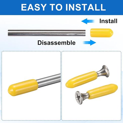 HARFINGTON 50pcs Round Rubber End Caps 12mm ID Bolt Covers Caps Vinyl Rubber Flexible Screw Thread Protectors for Metal Tube Rod Bolts, Translucent in Kuwait