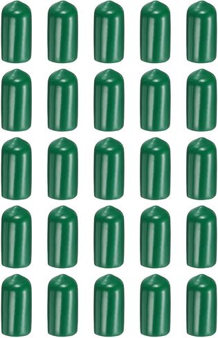 Harfington 50pcs Round Round Rubber End Caps 12mm Id Id Bolt Cover Caps Finyl Rubber Fensible Thread Thread Protts for Metal Tube Rod Bolts ، Wrapper in Saudi Arabia