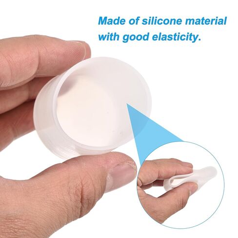 Uxcell 8pcs أغطية نهاية السيليكون ، 38 ملم (1-1/2 ") معرف 38 مم (1-1/2") ارتفاع محاذاة ترابط المسمار المرن من المطاط المرن الناعم. in Saudi Arabia