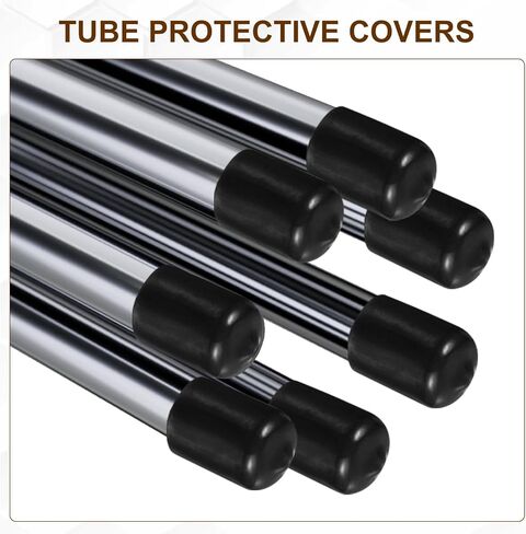 Patikil 16mm معرفات الطرفيات المطاطية ، 40 قطعة نصائح عالية من المطاط Temp Timps المسمار Cilicone End Caps واقي خيط مرن للأنابيب بقع أنبوب صيد الكرسي ، اللون الأحمر الأسود in Saudi Arabia