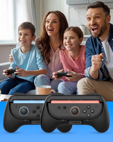 قبضة يدوية Transnovo للمفتاح 2 ， قبضة وحدة تحكم التبديل المقاومة للارتداء من أجل Joycon ， 2 حزمة الراحة (شفافة) in Kuwait