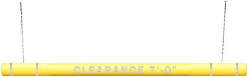 ClearanceGard 4″ x 96″ Clearance Bar Kit- Clearance X’ – XX" Lettering - Innoplast (Yellow White Tape) in Kuwait