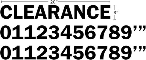 ClearanceGard 4″ x 96″ Clearance Bar Kit- Clearance X’ – XX" Lettering - Innoplast (Yellow White Tape) in Kuwait