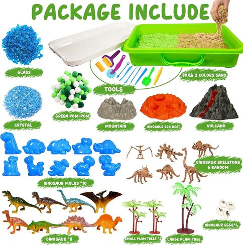 Bbiamsleep Unicorn Sensory Bin, 493 Pcs Unicorn Sand Kit with Sandbox 3.3 lbs Color Sensory Sand 6 Castle Mould 9 Tools for Birthday Party in Kuwait