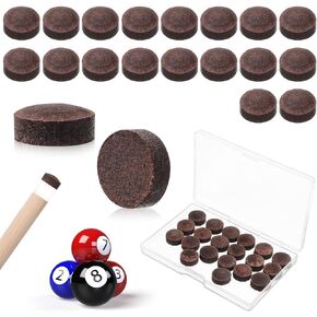 Bremorou 20 PCS Pool Stick Tips Billiard Pool Cue Tick Tips Replacement Repair Kit Blue Billiards Snooker Cue for Table Head Leather Snooker in Saudi Arabia