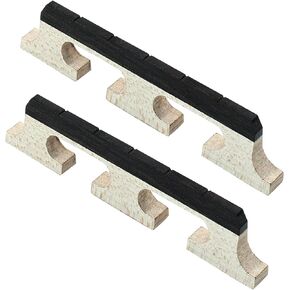 Zorfeter 2pcs 5-String Banjo Bridge ، Ebony Maple Banjolele Bridges ، Universal Fit Banjo Parts Replace in Kuwait