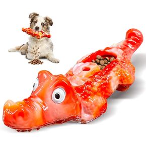 Dog Chew Toys for Aggressive Chewers - Indestructible Squeaky Crocodile Dog Toy for Small/Medium/Large Breeds, Best Tough Chew Toys for Teeth Cleaning and Anxiety Reduction, Boredom or Stress Relief in Saudi Arabia