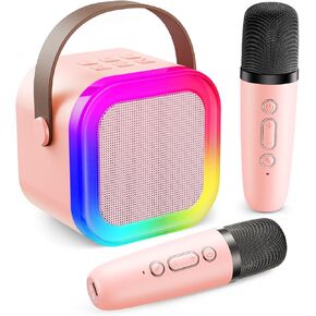 آلة Fede Karaoke للأطفال البالغين ، آلة الكاريوكي المصغرة مع ميكروفونات لاسلكية ، مكبر صوت بلوتوث المحمول مع تأثيرات تغيير الصوت وأضواء LED ، أفضل ألعاب الهدايا للفتيات والفتيان in Saudi Arabia