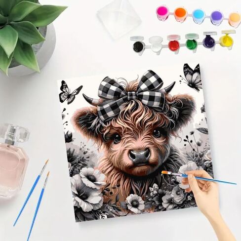 SHICERNHJ Gnome Paint by Numbers Kit for Adults,Succulent Plant Adults' Paint-by-Number Kits for Beginner,DIY Acrylic Paint by Number On Canvas for Home Wall Decor 16X16 Inch in Saudi Arabia