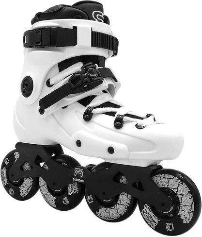 FR Skates FR1 White 80 2019 inline kates for Freeride ، Slalom ، City Skating. العلامة التجارية الفرنسية الشعبية in Saudi Arabia