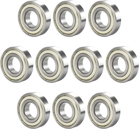 6801zz 10 pcs محمل كرة أخدود عميق 12 × 21 × 5 مم معدن محمية محمية تحمل كروم الصلب P0 Z2 للماكينة الصناعية وأدوات الطاقة والمعدات الميكانيكية in Saudi Arabia