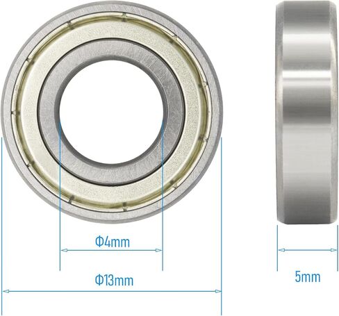 6801zz 10 pcs محمل كرة أخدود عميق 12 × 21 × 5 مم معدن محمية محمية تحمل كروم الصلب P0 Z2 للماكينة الصناعية وأدوات الطاقة والمعدات الميكانيكية in Saudi Arabia