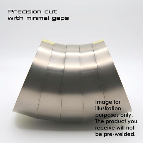 Titanium Pie Cuts 45 degree 2.5" Loose Radius (Not Welded) - Grade 1 Titanium for Custom Exhaust and Fabrication Projects (5pcs) in Saudi Arabia