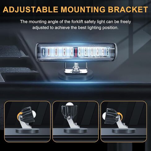 ضوء سلامة الرافعة الشوكية مع منطقة تحذير جانبية حمراء ، 30 واط LED ضوء تحذير للمشاة مع قاعدة مغناطيسية قابلة للتعديل للمستودعات والاستخدام الصناعي ، يعزز السلامة في مكان العمل ، DC 10-110V in Kuwait