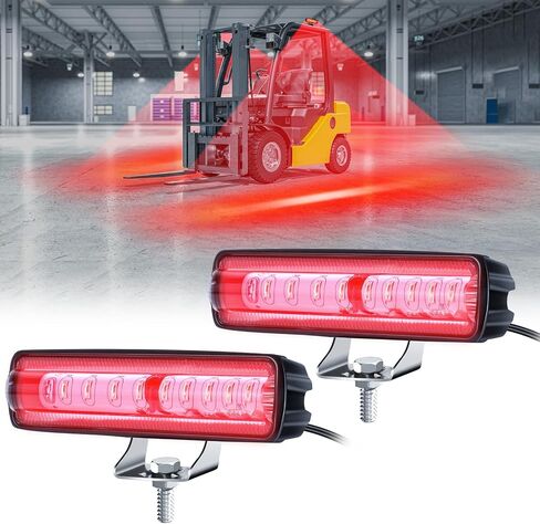 ضوء سلامة الرافعة الشوكية مع منطقة تحذير جانبية حمراء ، 30 واط LED ضوء تحذير للمشاة مع قاعدة مغناطيسية قابلة للتعديل للمستودعات والاستخدام الصناعي ، يعزز السلامة في مكان العمل ، DC 10-110V in Kuwait