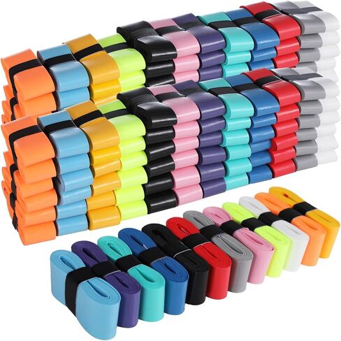 OMISTAR 120 PCS Tennis Racket Overgrips, 12 Colors Badminton Racket Overgrip Bulk, Soft Tennis Racket Grip Tape, Anti-Slip and Absorbent Grip Tape for Pickleball Racquets, Bike Handlebar, Fishing Rod in Kuwait