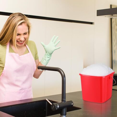 6 PCS 3 Quart Cleaning Ducket Small Amplizing Square Bucket Pail for Home Restaurant Restaurant Office School (Red) in Saudi Arabia