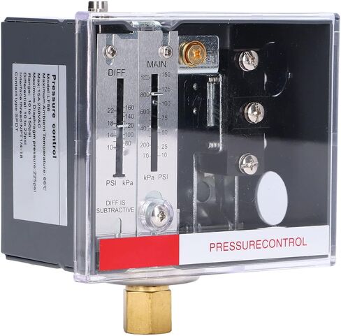 مفتاح وحدة تحكم الضغط ، وحدة تحكم الضغط لبرج ماء الغلاية 225psi NPT1/4-18 الخيط ، SPDT LF56 نقطة التحكم in Saudi Arabia
