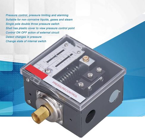 مفتاح وحدة تحكم الضغط ، وحدة تحكم الضغط لبرج ماء الغلاية 225psi NPT1/4-18 الخيط ، SPDT LF56 نقطة التحكم in Saudi Arabia