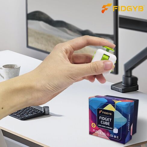 Cube Fidget Stress Relief Toy for Adults & Kids, Smooth, Quiet Sensory Toy for Anxiety, Focus & ADHD Idea[Black_Red] in Saudi Arabia