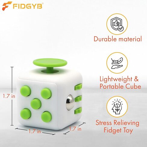 Cube Fidget Stress Relief Toy for Adults & Kids, Smooth, Quiet Sensory Toy for Anxiety, Focus & ADHD Idea[Black_Red] in Saudi Arabia
