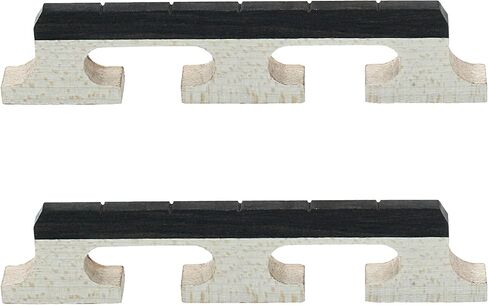 Zorfeter 2Pcs 5-String Banjo Bridge, Ebony Maple Banjolele Bridges, Universal Fit Banjo Parts Replacement in Saudi Arabia