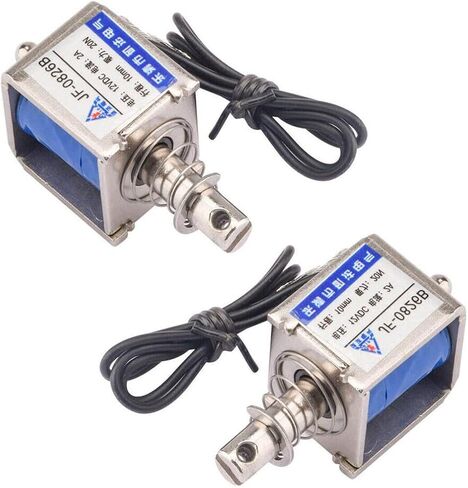 2pcs JF-0826B 12V/2A Reset 10mm 20N Push Pull Type Open Frame Solenoid Electromagnet in Saudi Arabia