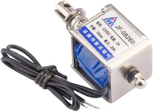2pcs JF-0826B 12V/2A Reset 10mm 20N Push Pull Type Open Frame Solenoid Electromagnet in Saudi Arabia