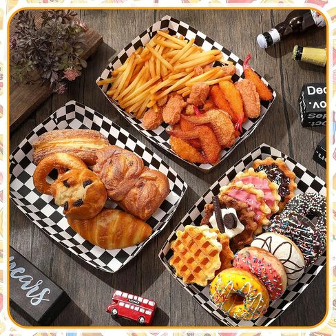 Red Red White Checkerboard Paper Mutrays 5 LB Hight Duty Kraft Paper Food Food Boats 10.2 × 7.1 × 2 بوصة in Kuwait