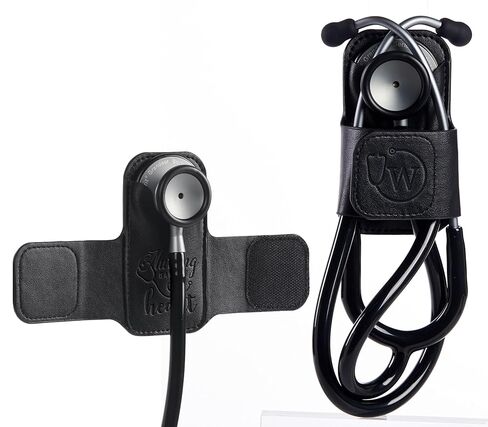 Stethoscope Holder Clip, Nurse Gifts for Women/Men PU Leather Stethoscope Hip Holder Lightweight Portable Holster for Nurse, Suit for Most Stethoscope - S - Pur in Saudi Arabia