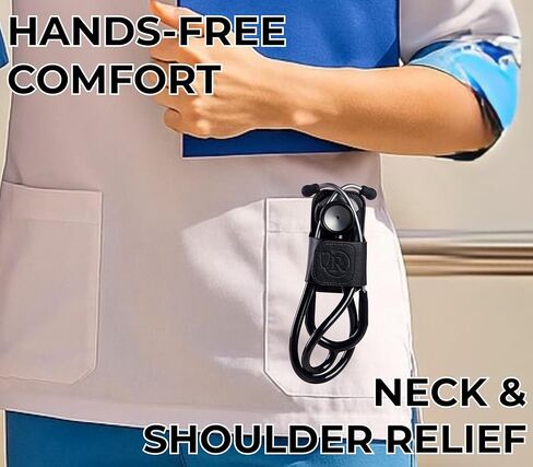 Stethoscope Holder Clip, Nurse Gifts for Women/Men PU Leather Stethoscope Hip Holder Lightweight Portable Holster for Nurse, Suit for Most Stethoscope - S - Pur in Saudi Arabia