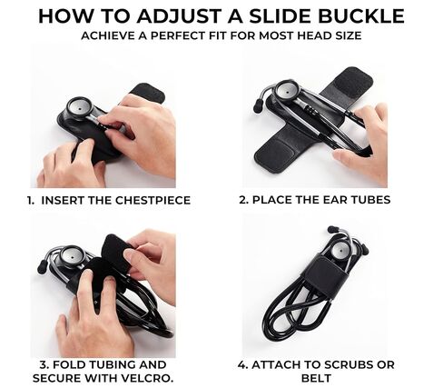 Stethoscope Holder Clip, Nurse Gifts for Women/Men PU Leather Stethoscope Hip Holder Lightweight Portable Holster for Nurse, Suit for Most Stethoscope - S - Pur in Saudi Arabia