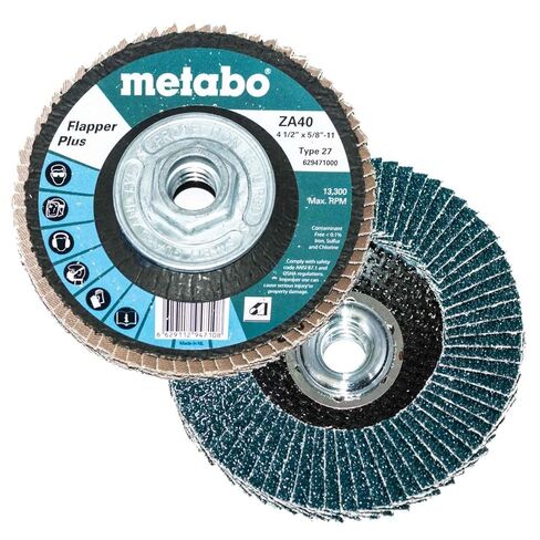 Metabo 629412000 6 "x 5/8" - 11 Flapper Plus Mativives Discs 40 Grit ، 5 Pack in Saudi Arabia