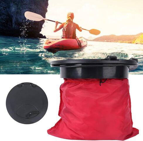 plplaaoo Round Canoeing Compartment Cover Kit ABS Plastic Access Cover Fishing Boat Accessory Easy to Install for Canoeing and Fishing Boats 650g 14 Screws Included in Saudi Arabia
