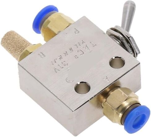 Mechanical Valve TAC2-31V 1/8" PT Thread 2 Position 3 Way Toggle Lever Air Pneumatic Switch Valve w Fittings(No Fittings) in Saudi Arabia