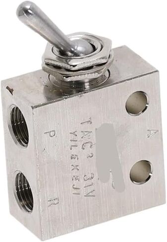 Mechanical Valve TAC2-31V 1/8" PT Thread 2 Position 3 Way Toggle Lever Air Pneumatic Switch Valve w Fittings(No Fittings) in Saudi Arabia