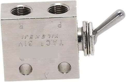 Mechanical Valve TAC2-31V 1/8" PT Thread 2 Position 3 Way Toggle Lever Air Pneumatic Switch Valve w Fittings(No Fittings) in Saudi Arabia