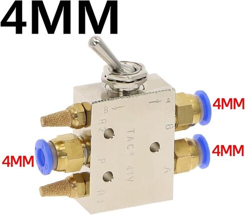 صمام العادم TAC2-41V 2 الموضع 5way 1/8 "لرفع الذروة ذاتيا الصمام الميكانيكي الصمام الهوائي التبديل مع كاتم الصوت 1PCs (TAC2-41V-PC4MM) in Kuwait
