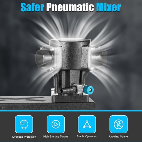 5 Gallon Pneumatic Paint Mixer - Stainless Steel Automatic Agitator for Industrial Coatings, Ink & Paint Dispenser - Heavy Duty, US Stock in Saudi Arabia