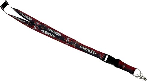 Pro Specialties Group NFL San Francisco 49ers Deluxe Lanyard, Team Colors, One Size, Medium in Saudi Arabia