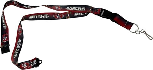 Pro Specialties Group NFL San Francisco 49ers Deluxe Lanyard, Team Colors, One Size, Medium in Saudi Arabia
