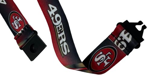 Pro Specialties Group NFL San Francisco 49ers Deluxe Lanyard, Team Colors, One Size, Medium in Saudi Arabia