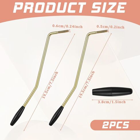 Bar Whammy ، 2pcs 6mm و 5mm thremolo ذراع ، بار الغيتار الكهربائي الذهب مع طرف المعدن واحد الذراع الهزليو in Saudi Arabia