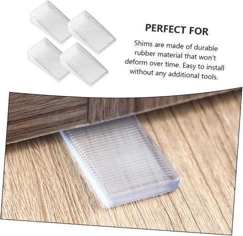 NUOBESTY 4Pcs Furniture Shims for Leveling Wedges Table Sofa Stabilizers for Uneven Floors Durable Easy to Install for Cabinets Refrigerators and More in Saudi Arabia