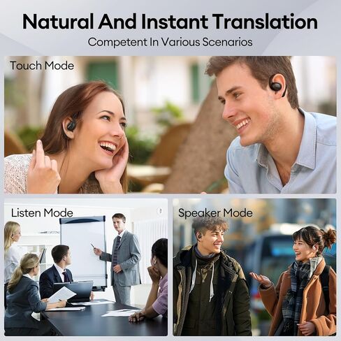 PAXA AI Translation Earbuds Real Time 3-in-1 Language Translator Earbuds 145 Languages & Accents Bluetooth 5.4 Translating Earbuds HD Sound Audifonos Traductores Inglés Español, OpenAir5 White in Kuwait