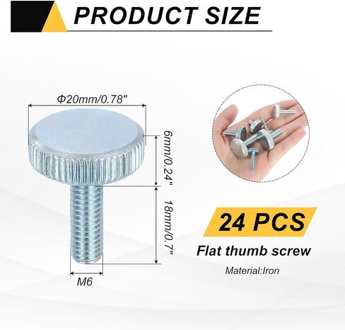 meccanixity 24 pcs m6x18mm مسطحات رأس مسطحة ، حديد صلبة ملولبة بالكامل من مسامير croscrew لإضاءة الأجهزة المنزلية المعدات الإلكترونية in Kuwait