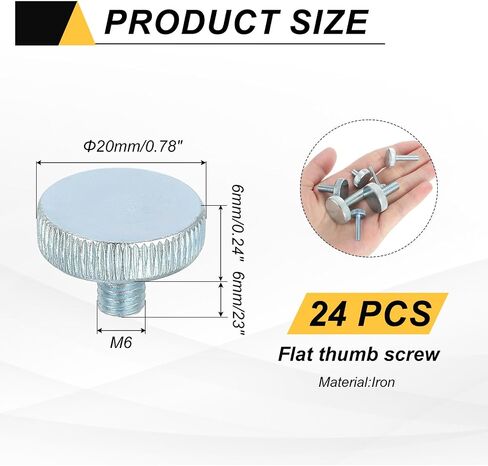 meccanixity 24 pcs m6x18mm مسطحات رأس مسطحة ، حديد صلبة ملولبة بالكامل من مسامير croscrew لإضاءة الأجهزة المنزلية المعدات الإلكترونية in Kuwait