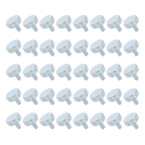 MECCANIXITY 24 PCS M6x18mm Flat Knurled Head Thumb Screws,Solid Iron Fully Threaded Thumbscrew Bolts Fasteners for Lighting Household Appliances Electronic Equipment in Saudi Arabia
