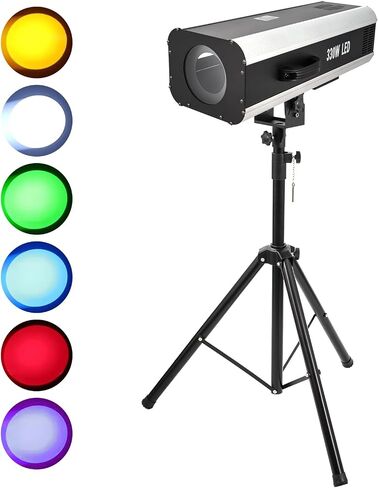 330w Follow Spotlight for Stage, 6 Color Adjustable Aperture and Zoom, with Tripod Mount, Suitable for Wedding and Concert DJ Stage Lighting in Saudi Arabia